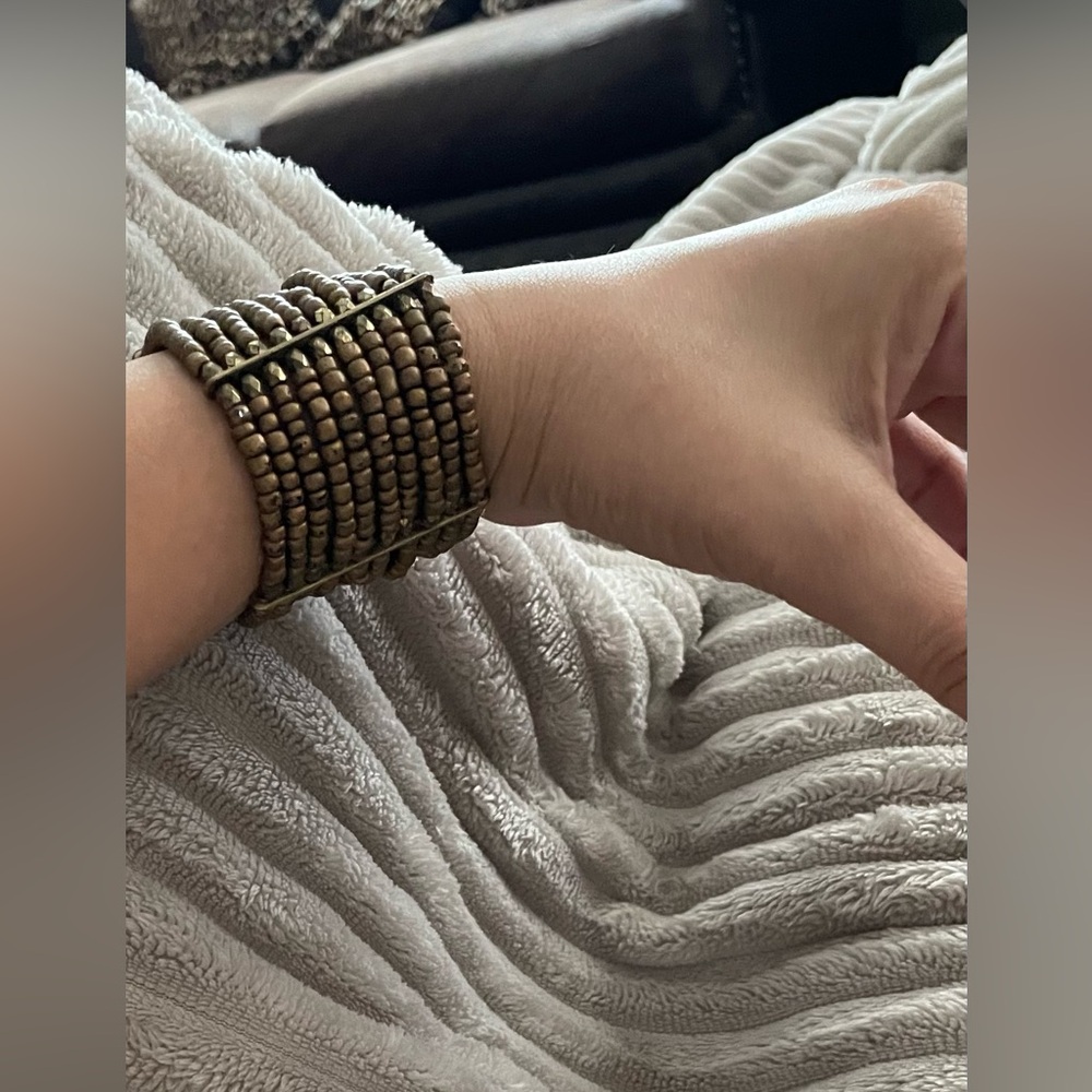 Bronze multi strand bracelet